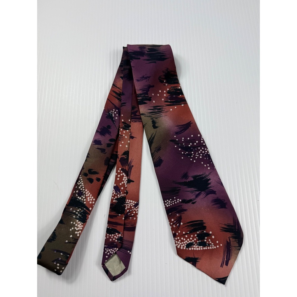 Italian All Silk Handmade Necktie Abstract Art Design Men's Tie